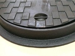 Tampa De Ferro 33 cm Articulado Para Caixa De Calçada Tampão