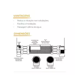 Imagem do Mangote Flexível 1" 60cm Para Bombas e Pressurizadores