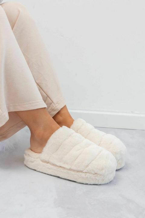 PANTUFLAS NINA BLANCO - comprar online