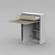 Mesa Plegable con Cajon y Estantes Art Sku 1435 - Mueblin Hogar