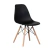 Silla Eames plástica con patas de madera natural Negro o Blanco