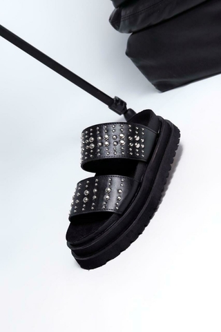 SANDALIAS ART. 310 CUERO NEGRO - Le Scarpe