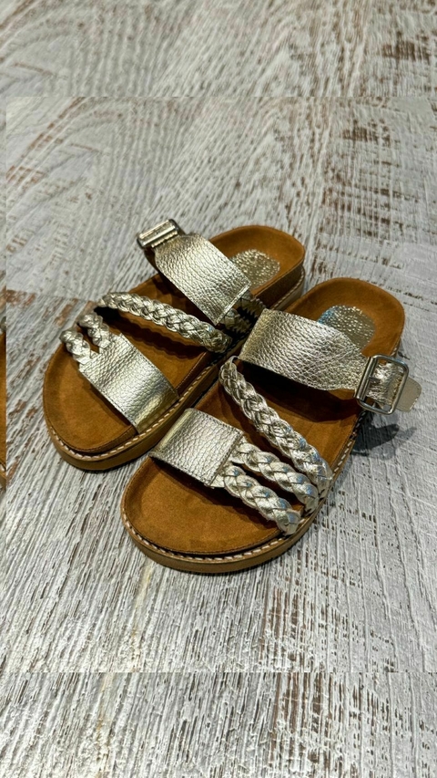 SANDALIAS ART. 3011 CUERO PLATINO - comprar online