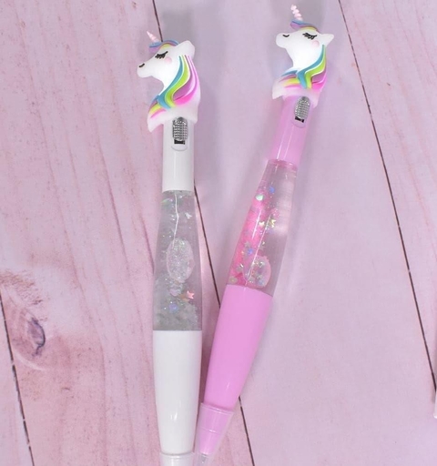 BIGGER - lapicera Unicornio LUZ Y BRILLO x24