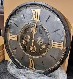 Reloj Con Engranaje En Movimiento 120cm Estilo Industrial - comprar online