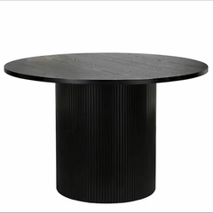 MESA REDONDA wood veneer paper 120 CM NEGRA