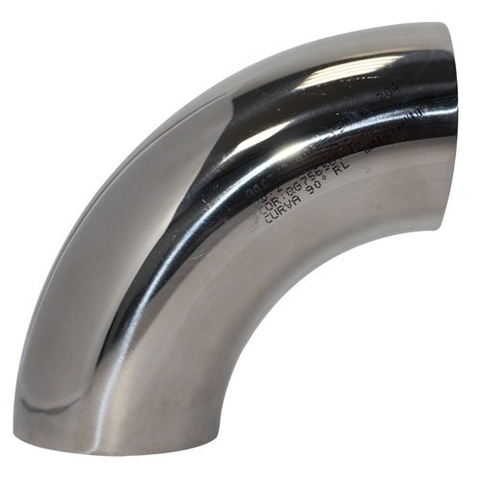 CURVA INOX 304l 90° 1.1/2" POLIDA EXTERNA