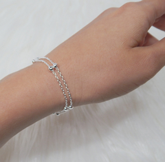 Pulsera doble con bolitas - comprar online