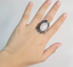 Anillo Totem Cuarzo Rosa en internet