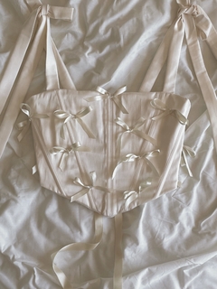 Corset Cisne ♡ Bow Crema (reversible, edición especial) - tienda online