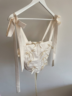 Corset Cisne ♡ Bow Crema (reversible, edición especial) - las horas ingenuas