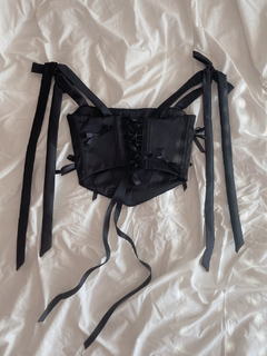 Corset Cisne ♡ Bow Negro (edición especial, talle 1) - las horas ingenuas