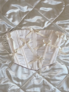Imagen de Corset Cisne ♡ Bow Crema (edición especial, reversible)