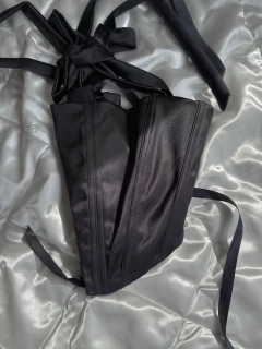 Corset CISNE ♡ Raso italiano Negro (reversible) en internet