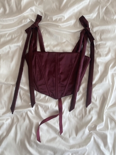 Corset CISNE ♡ Cotton satén Cherry (reversible) - comprar online