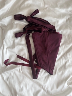 Corset CISNE ♡ Cotton satén Cherry (reversible)