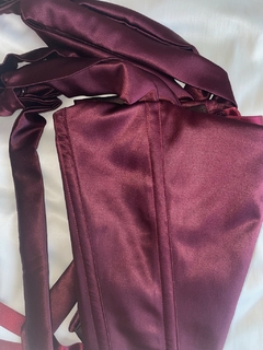 Corset CISNE ♡ Cotton satén Cherry (reversible) en internet