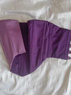Corset CISNE ♡ Cotton satén Violeta (reversible, talle 1)