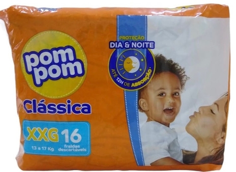 Fralda PomPom CLASSICA - SXG 16 Unidades