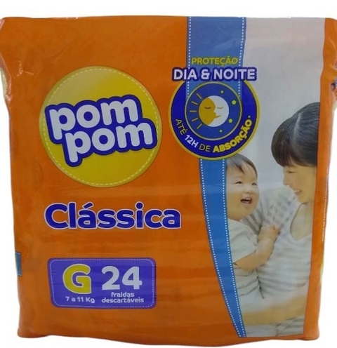 Fralda PomPom CLASSICA - G 24 Unidades