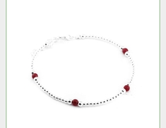 Pulsera de plata con piedras de color .  - comprar online