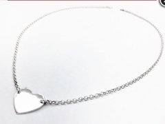 Cadena con corazón . Plata 925