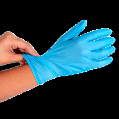 Luva Nitrílica Powder Free Azul G Descarpack com 100 Unidades na internet