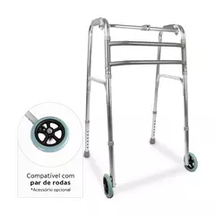 Andador de Alumínio Fixo Móvel e Articulado 3 em 1 D10 Dellamed - Jc hospitalar Produtos Hospitalares e Materiais Hospitalares