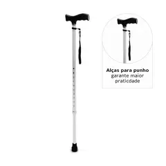 Bengala T Bastão com Altura Regulável até 90 Kg D8 Dellamed - Jc hospitalar Produtos Hospitalares e Materiais Hospitalares