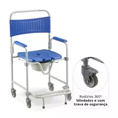 Cadeira de Banho Dobrável e Desmontável até 150 Kg D45 Dellamed - Jc hospitalar Produtos Hospitalares e Materiais Hospitalares
