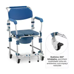 Cadeira de Banho em Alumínio até 150 Kg D60 Dellamed - Jc hospitalar Produtos Hospitalares e Materiais Hospitalares