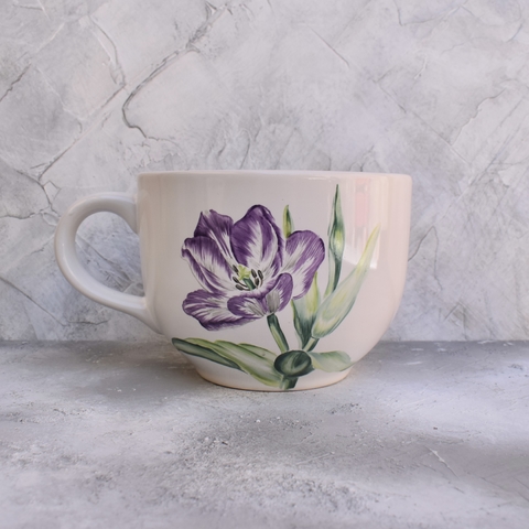 Tazon sopero Grande - Cerámica "DISEÑO FLOR "