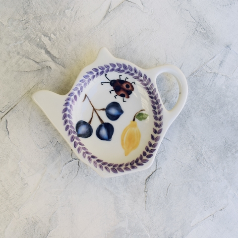 Porta saquito Arándanos y limones - Porcelana