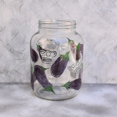 Frasco berenjenas -Vidrio 3000cc