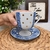 SET: Taza Americano + Plato Tsuji 16cm "DISEÑO: Arabezcos AZUL" en internet