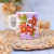 Taza mug Recta - Ceramica "Flores y Mariposas Carmesí"
