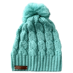 Gorro Basic con Pompón VERDE MAR