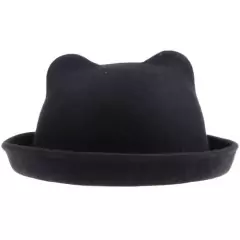 sombrero bombin orejas NEGRO