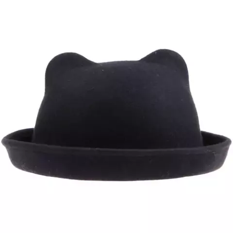 sombrero bombin orejas NEGRO
