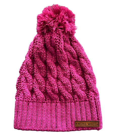 Gorro Basic con pompón ORQUIDEA