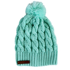 Gorro Basic con pompón VERDE AGUAMARINA CALARO
