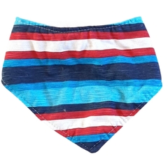 Bandana de abrigo con corderito RAYADO AZUL Y ROJO