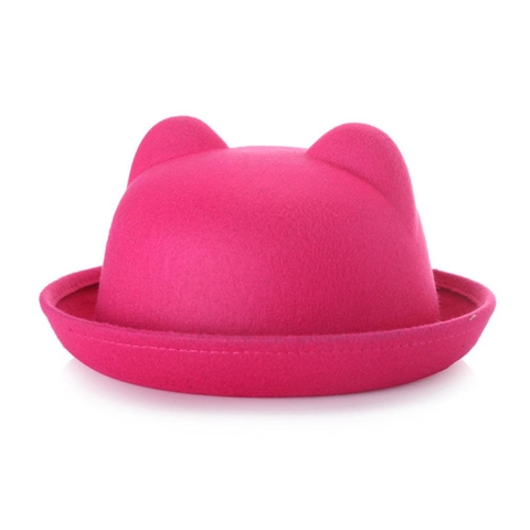 sombrero bombin orejas FUCSIA