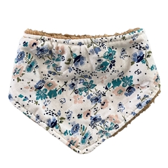 Bandana de abrigo con corderito FLORES AGUAMARINA