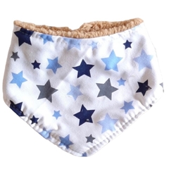 Bandana de abrigo con corderito ESTRELLAS AZUL Y CELESTE
