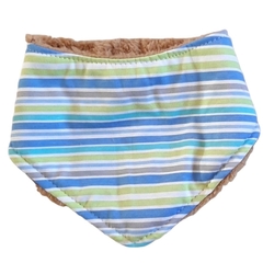 Bandana de abrigo con corderito RAYADO AZUL Y VERDE