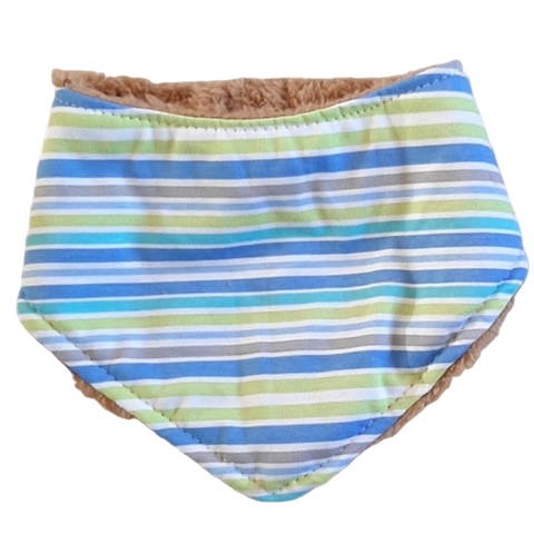 Bandana de abrigo con corderito RAYADO AZUL Y VERDE