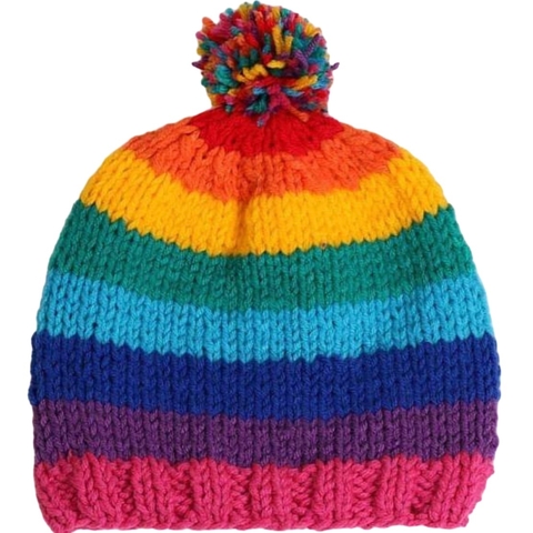 Gorro ARTESANAL ARCOIRIS