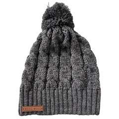 Gorro Basic con pompon GRIS TOPO