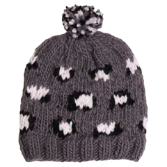 Gorro ARTESANAL ANIMAL PRINT GRIS